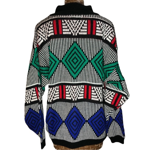Vintage Geometric Knit Sweater - Picture 4 of 15